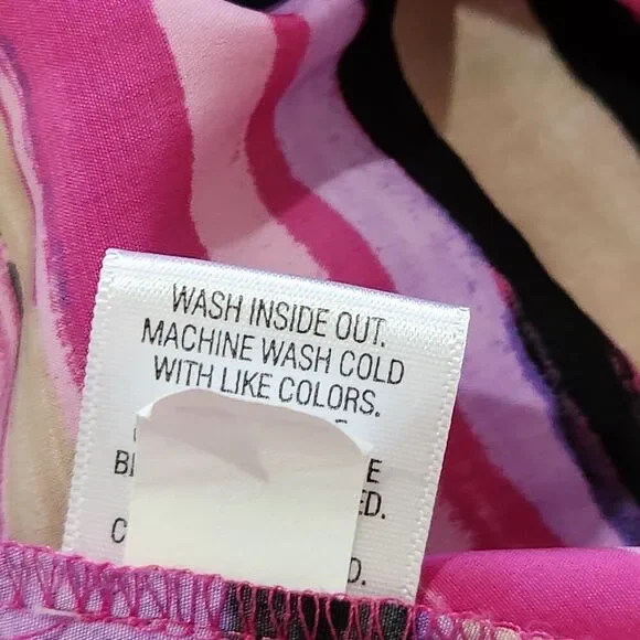 DANA BUCHMAN Top Roll Tab Sleeve Striped Size XL Hide Buttons - Picture 12 of 12